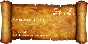 Szauter Lili névjegykártya